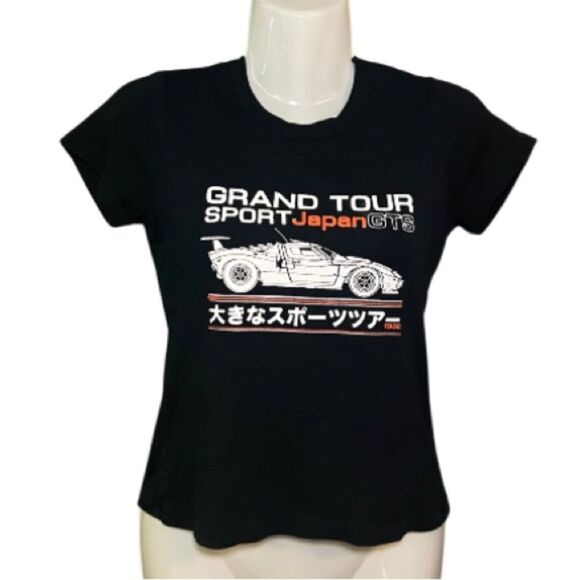 Brandy Melville Designed black Japan Grand tour carti Graphic Croptop Small - Picture 1 of 3
